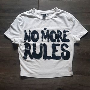 No more rules white t-shirt